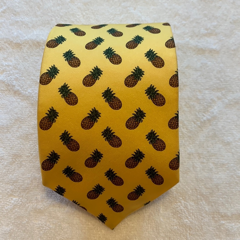 Yellow pineapple necktie by Brooks Brothers